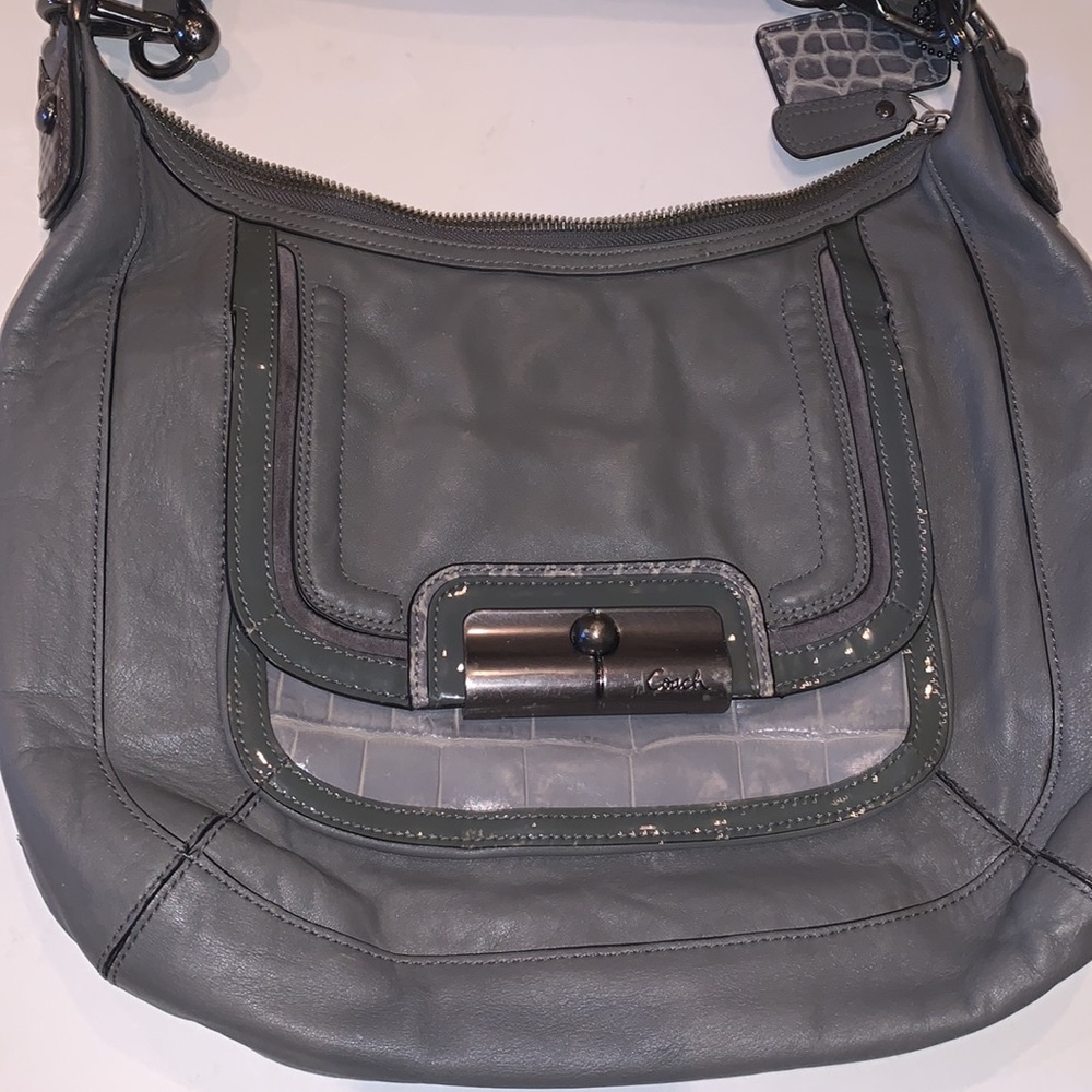 Coach Grey Leather Kristin Handbag - Picture 2 of 11